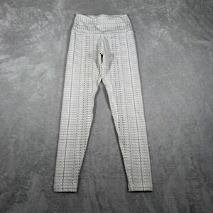 Manaola Leggings Womens Small Gray High Rise Geometric Print Yoga‎ Ankle Stretch